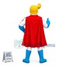 Muscle Blond Cleaning Guard Mascot Costume