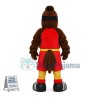 Adult Powerful Eagle In Overalls Mascot Costume