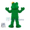 Big Faced Adult Frog With Flower Mascot Costume