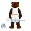 University Sports Brown Bear Mascot Costume