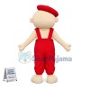 Bald Baby In the Red Beret Mascot Costume