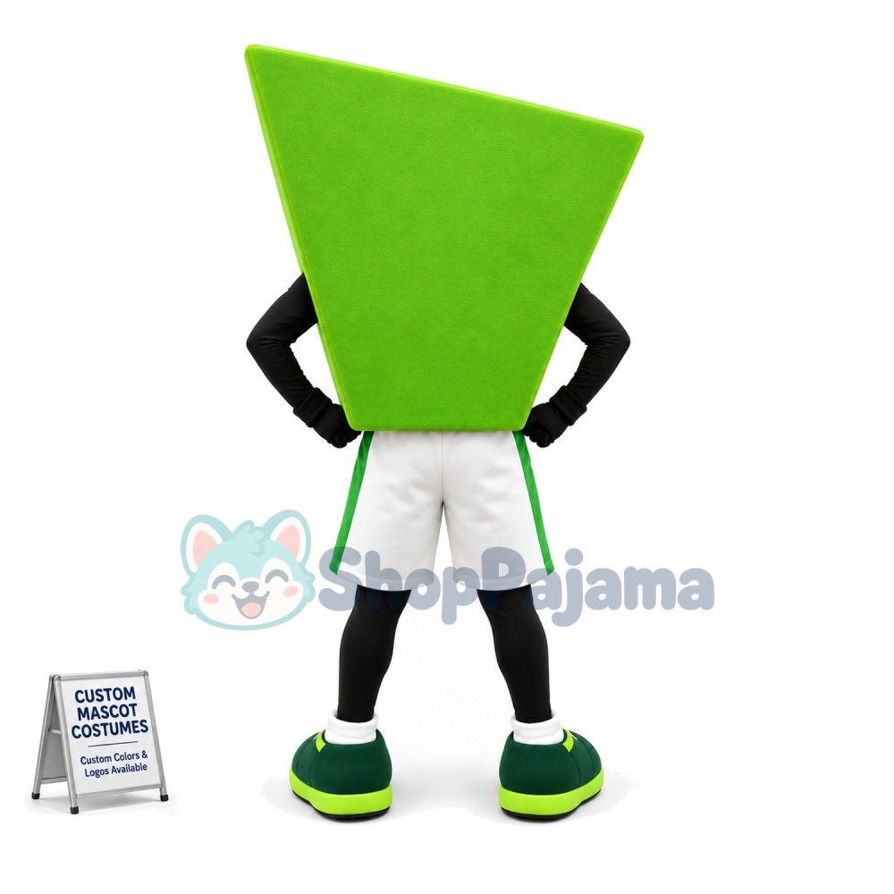 Cartoon Green Sign of Convenience Bank Mascot Costume