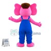 The Pleased Pink Little Elephant Mascot Costume