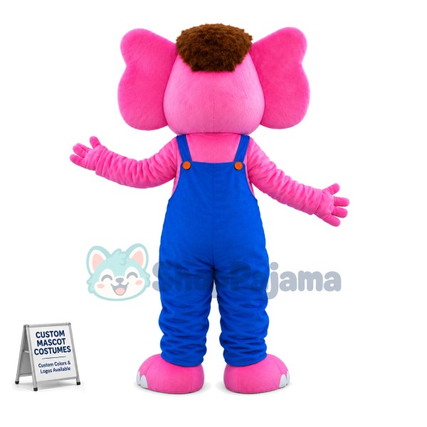 The Pleased Pink Little Elephant Mascot Costume
