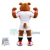 Brown Bear With Strong Chest Muscles Mascot Costume