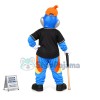 Blue Doll Firing the Starting Gun Mascot Costume