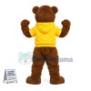 Brown Bear Jumping Excitedly Mascot Costume