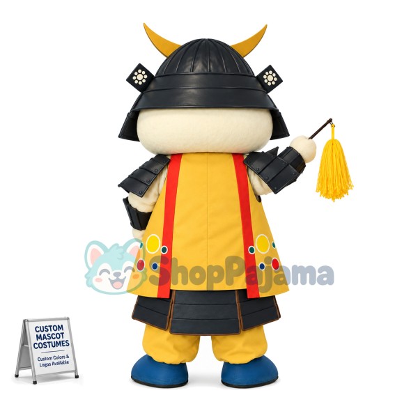 Funny Japanese Rice Ball Samurai Mascot Costume