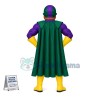 Purple Superhero With Dollar Badge Mascot Costume