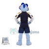 The Majestic Light Blue Tiger Racer Mascot Costume
