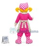 Foreign Waiter With Golden Double Ponytail Mascot Costume