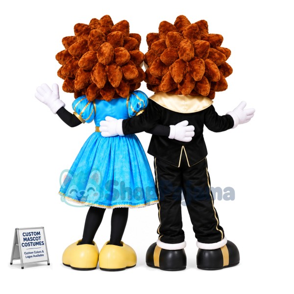 Loving Hedgehog Couple In Dinner Suit Mascot Costume