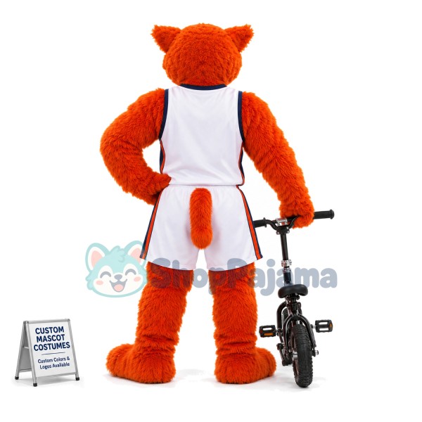 Sunglasses Tiger Riding Folding Bike Mascot Costume