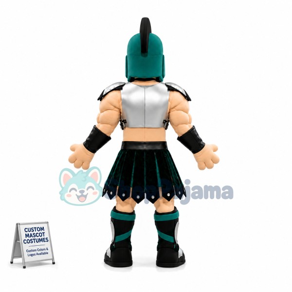 University Blue Eyed Spartan Warrior Mascot Costume