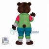 Brown Bear In The Plaid Vest Mascot Costume