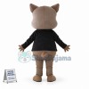 Brown Pig Wearing Suit Mascot Costume