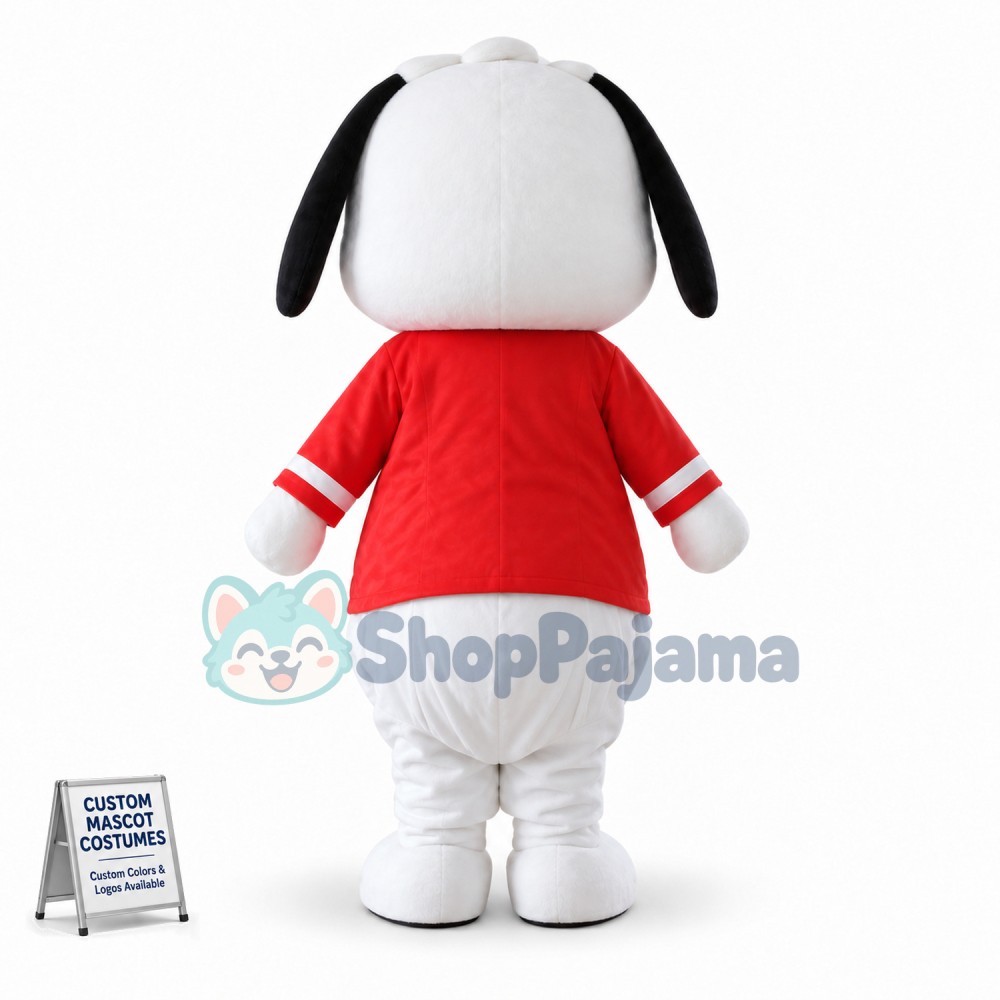 Dressed Up White Pet Puppy Mascot Costume