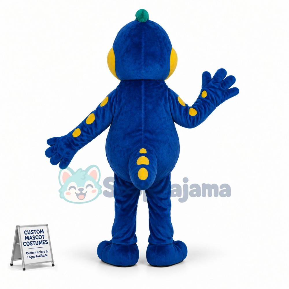 Blue Dragon With Big Nostrils Mascot Costume