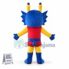 Adult Blue Dragon With Belt Mascot Costume