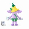 Baby Elephant Wearing Trumpet Flower Mascot Costume