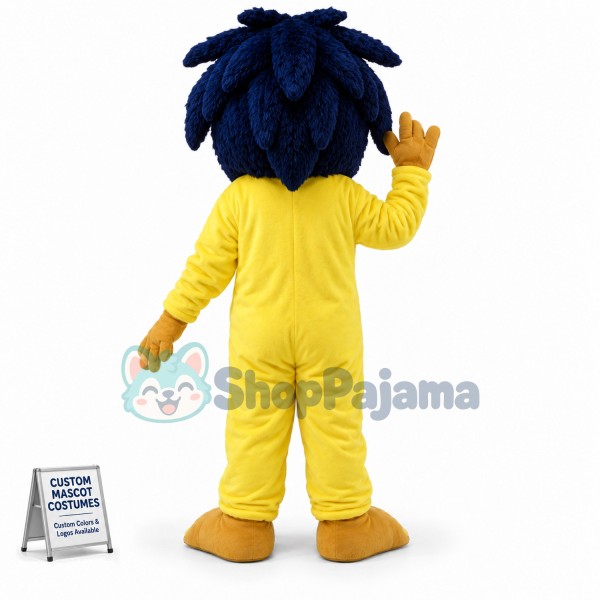 Yellow Lion With Messy Mane Mascot Costume