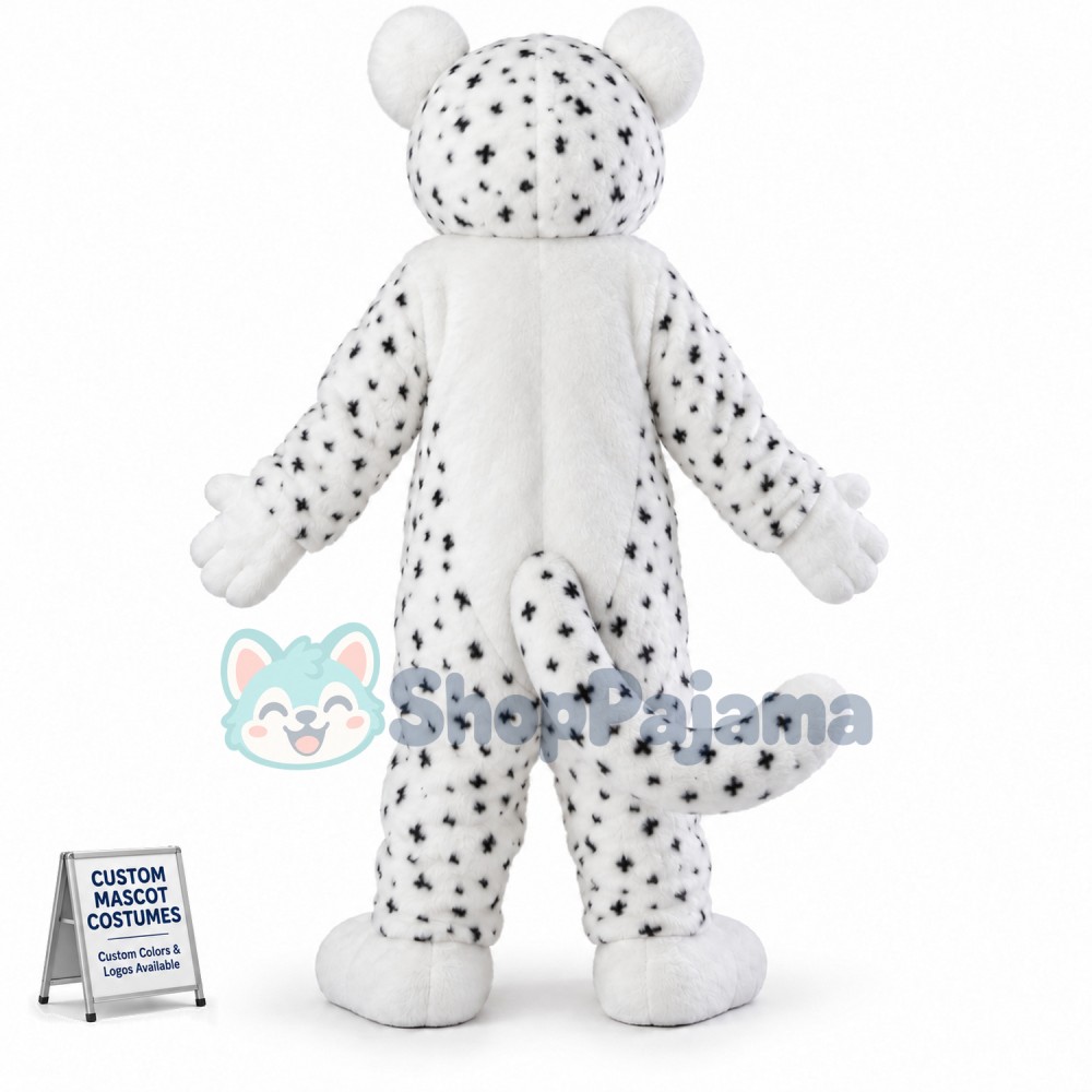 White Tiger Adult Plush Mascot Costume