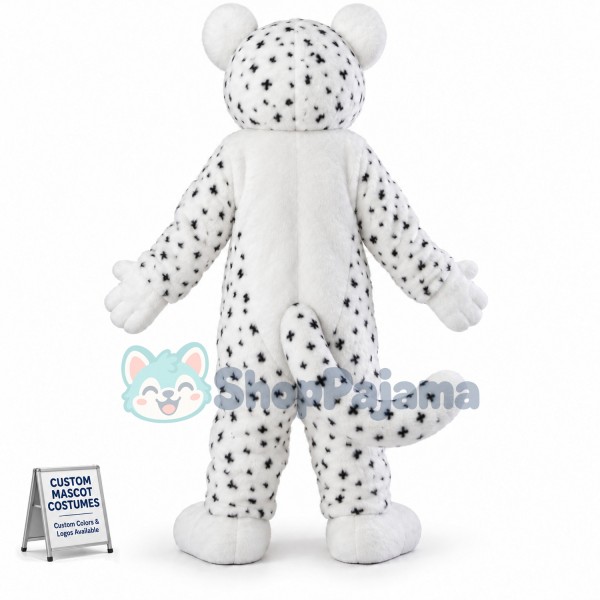 White Tiger Adult Plush Mascot Costume