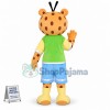 Cartoon Cute Leopard With Casual Suit Mascot Costume