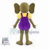 Big-eared Mouse In The Purple Dress Mascot Costume