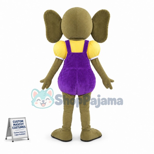 Big-eared Mouse In The Purple Dress Mascot Costume