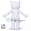 White Cat With Heterochromatic Pupils Mascot Costume