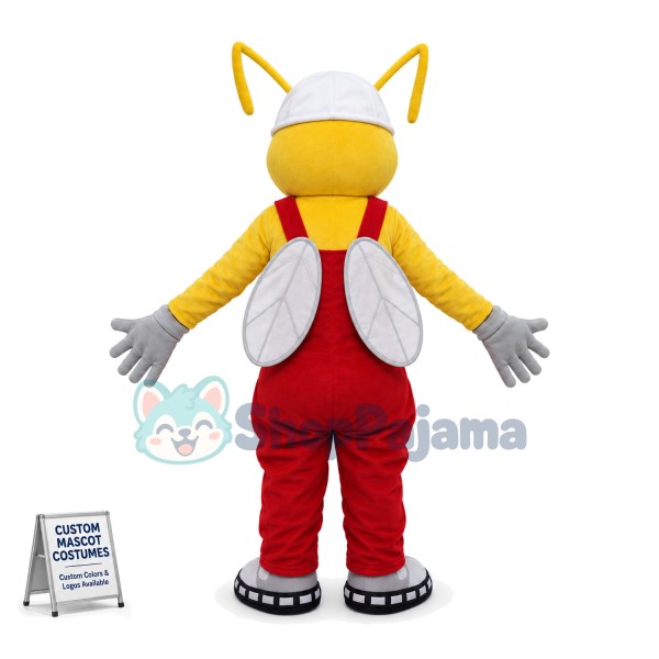 The Huge Bright Yellow Ant Mascot Costume