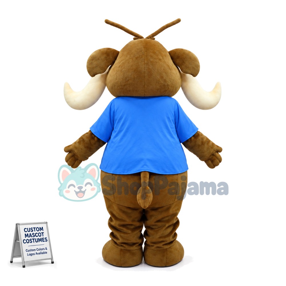 Big Belly Brown Hippo Mascot Costume