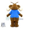 Big Belly Brown Hippo Mascot Costume