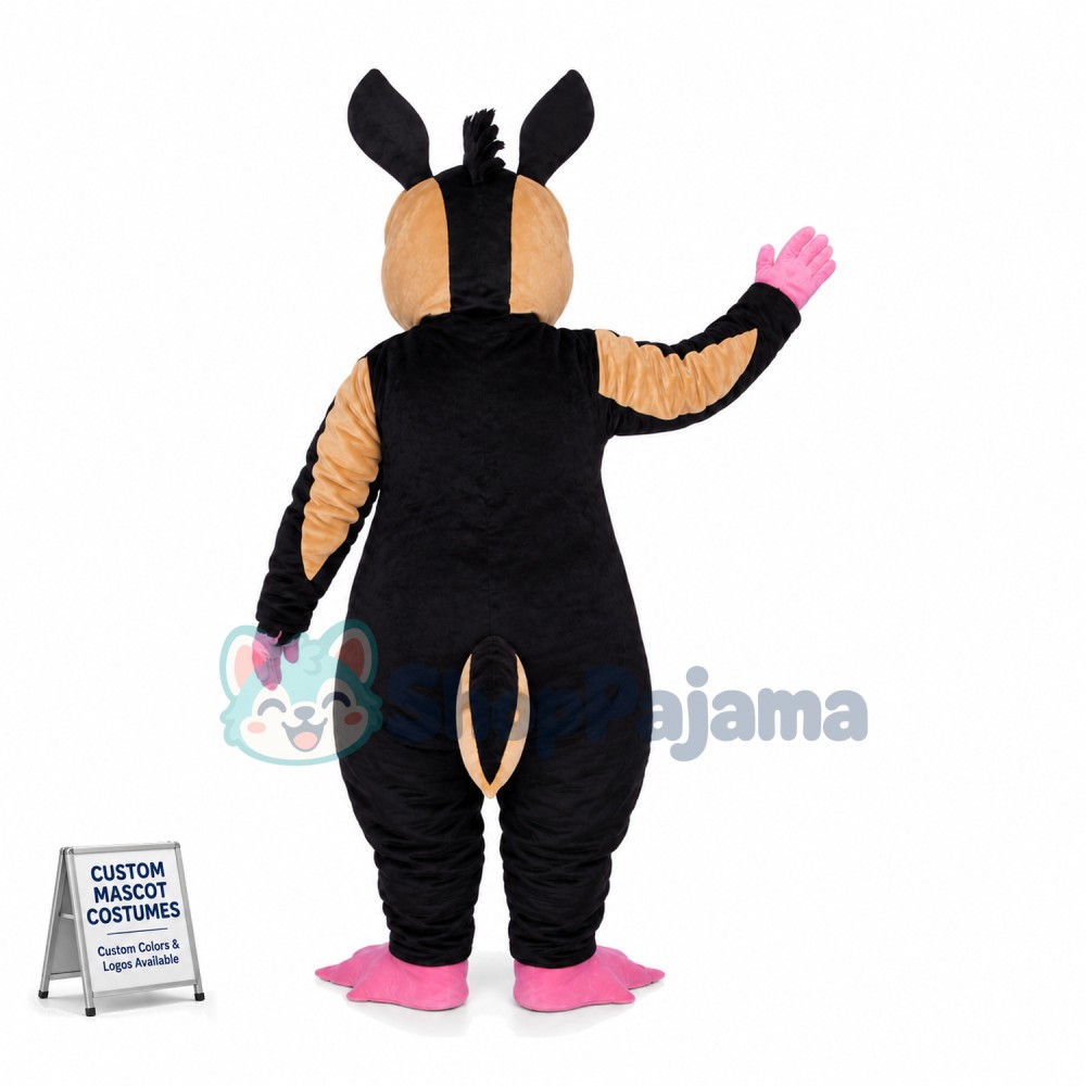 Forest Badger With Pink Limbs Mascot Costume