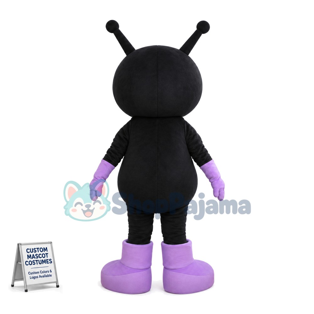 Black Big Mouth Alien Monster Mascot Costume