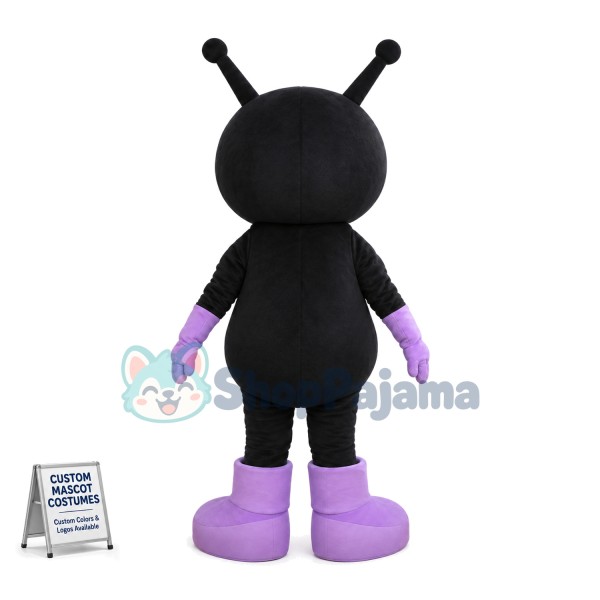 Black Big Mouth Alien Monster Mascot Costume