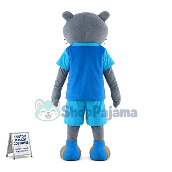 Study Cat With Blue Glasses Mascot Costume