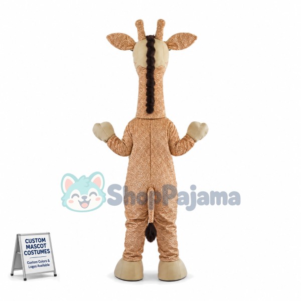 Surprised The Adult Giraffe Mascot Costume