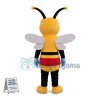 Adult Cartoon Red-nosed Bee Mascot Costume
