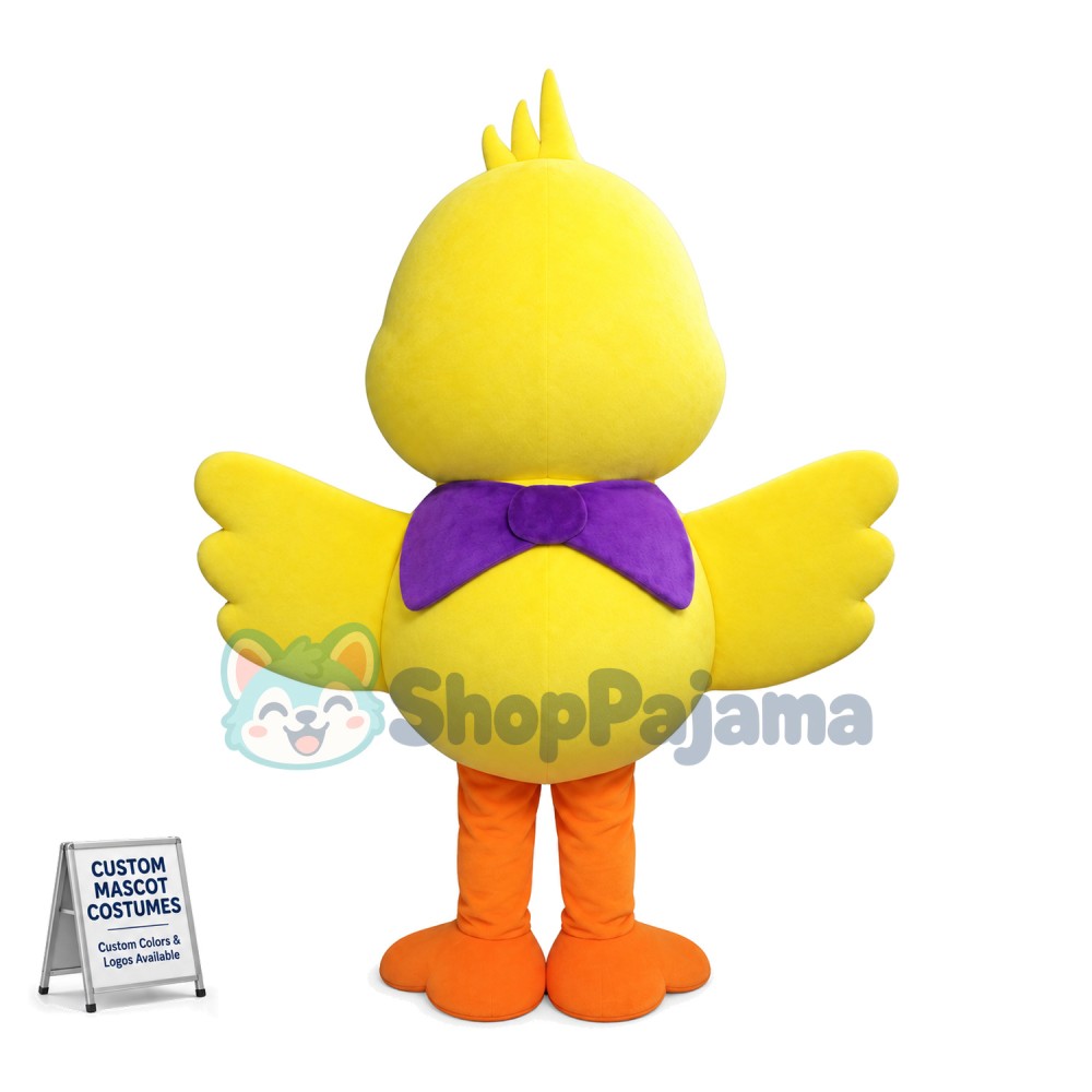 Yellow Duck With Thick Lips Mascot Costume