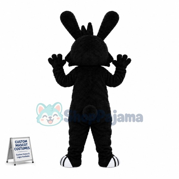 Black Rabbit Mascot Costume For Adult