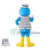 Captain Duck In the Striped Vest Mascot Costume