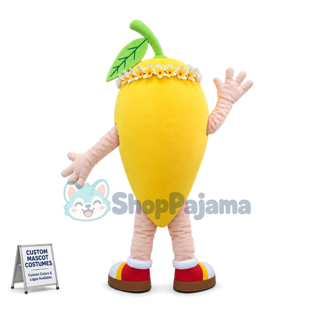 Tropical Mango With Wreath Mascot Costume
