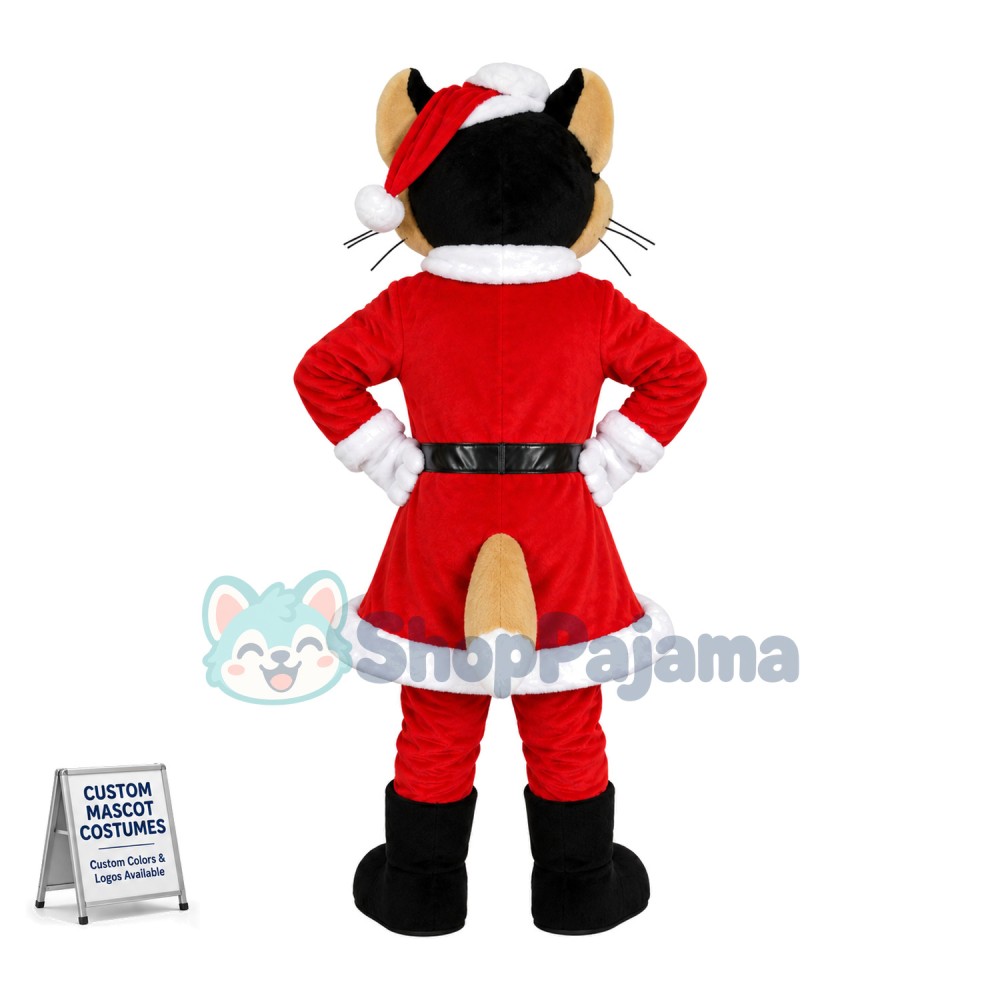 Warm Christmas Wolf Couple Mascot Costume