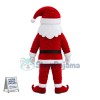 Thick White Bearded Santa Claus Mascot Costume