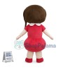 Big Eyed Girl In The Blouse Dress Mascot Costume