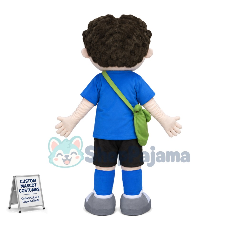 Positive Boy Student Mascot Costume