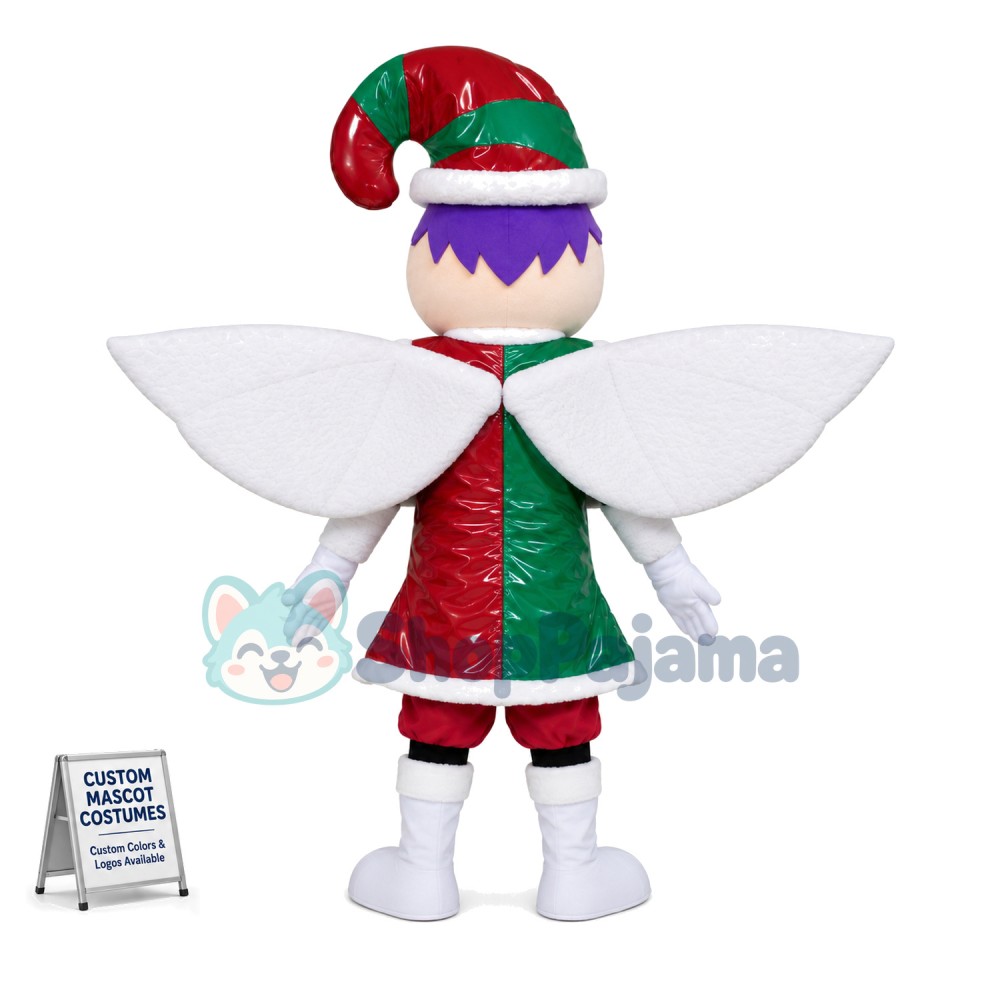 Christmas Angle Elf Mascot Costume