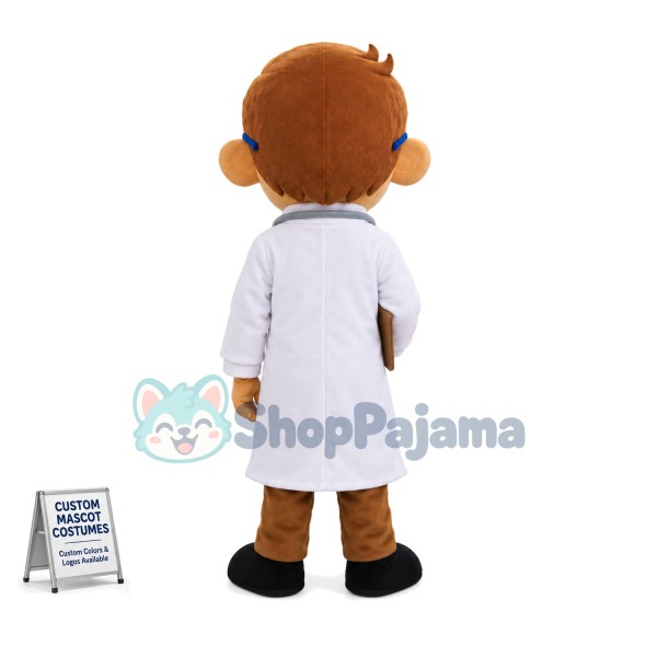 The Surgeon With Blue Glasses Mascot Costume